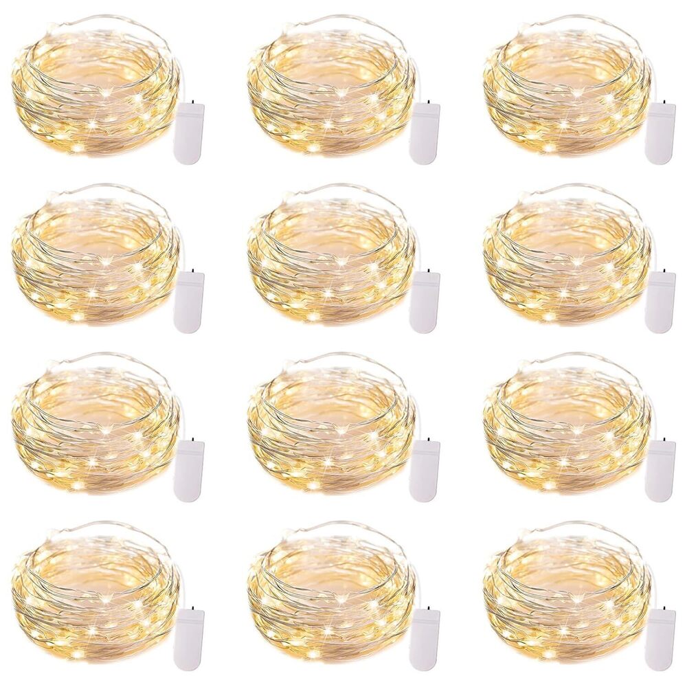 12 Pack LED Fairy Lights Battery Operated String Lights - 7ft 20LED